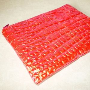 Alligator Animal Print Cosmetic Zipper Pouch Bag